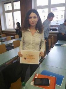 Karolína Lipská (Ústav románských studií FF UK, obor francouzská filologie), vítězka celostátního kola soutěže Student věda 2017